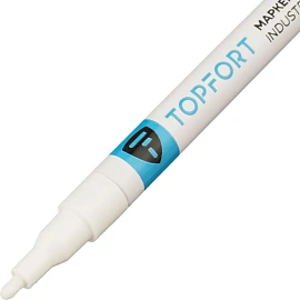 Маркер промышленный лаковый TOPFORT Industrial Plus для агрессивной среды белый 1-2 мм (2096981)