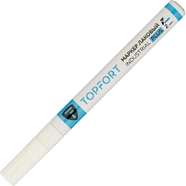 Маркер промышленный лаковый TOPFORT Industrial Plus для агрессивной среды белый 1-2 мм (2096981)