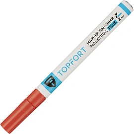 Маркер промышленный лаковый TOPFORT Industrial Plus для агрессивной среды красный 1-2 мм (2096983)