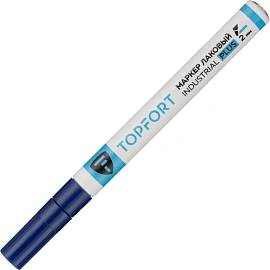 Маркер промышленный лаковый TOPFORT Industrial Plus для агрессивной среды синий 1-2 мм (2096984)