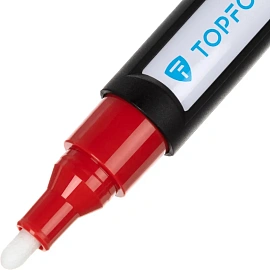 Маркер промышленный лаковый TOPFORT Industrial Plus для агрессивной среды красный 3-4 мм (2096989)