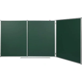 Доска магнитно-меловая Выбор Есть 100х250 см трехсекционная с лаковым покрытием