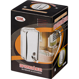 Дозатор (диспенсер) для жидкого мыла Выбор есть нержавеющая сталь серебристый 500 мл