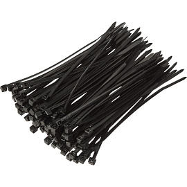 Хомут (стяжка) пластиковый TOPFORT 100х2.5 мм чёрный 100 штук