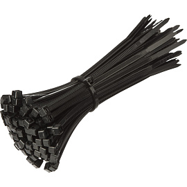 Хомут (стяжка) пластиковый TOPFORT 100х2.5 мм чёрный 100 штук