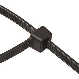 Хомут (стяжка) пластиковый TOPFORT 300х4.8 мм чёрный 100 штук