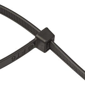 Кабельная стяжка (хомут) нейлоновая TOPFORT 8х400 (7.6х400 мм) чёрная 100 штук в упаковке