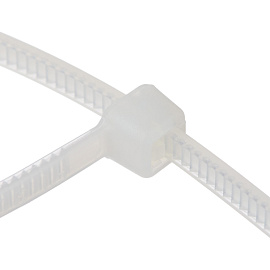 Кабельная стяжка (хомут) TOPFORT пластиковая 3х150 (2.5х150 мм) белая 100 штук в упаковке