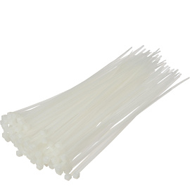 Кабельная стяжка (хомут) TOPFORT пластиковая 3х150 (2.5х150 мм) белая 100 штук в упаковке