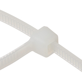 Кабельная стяжка (хомут) нейлоновая TOPFORT 4х200 (3.6х200 мм) белая 100 штук в упаковке