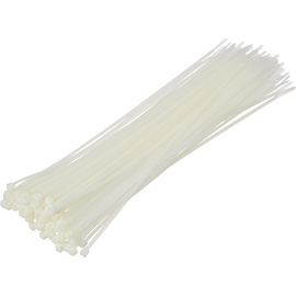 Хомут (стяжка) пластиковый TOPFORT 300х3.6 мм белый 100 штук