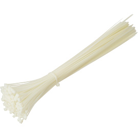 Хомут (стяжка) пластиковый TOPFORT 400х4.8 мм белый 100 штук