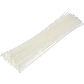 Хомут (стяжка) пластиковый TOPFORT 500х4.8 мм белый 100 штук