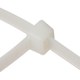 Хомут (стяжка) пластиковый TOPFORT 400х7.6 мм белый 100 штук