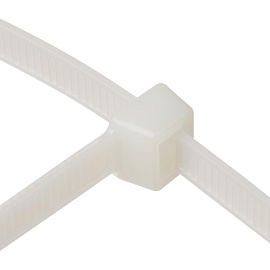 Хомут (стяжка) пластиковый TOPFORT 500х7.6 мм белый 100 штук