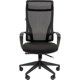 Кресло для руководителя Chairman CH577 чёрное (сетка/ткань, пластик)