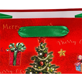 Пакет подарочный ламинированный Upak Land Подарки под ёлкой (23x18x10 см)