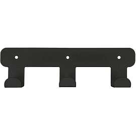 Вешалка настенная H1031B черная (3 крючка)