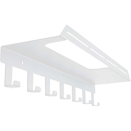 Полка для ванной для полотенца с крючками Liria RR2051W (белый)