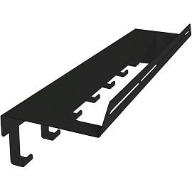 Полка для ванной для полотенца с крючками Liria RL2051B левая (черный)