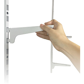 Держатель полки Форт ДТ-250Б (белый, 13х250х70 мм) фото Держатель полки Форт ДТ-250Б (белый, 13х250х70 мм)