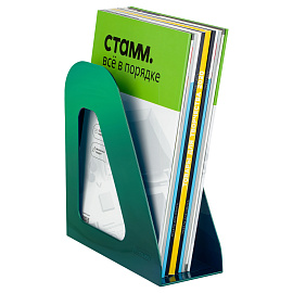 Лоток для бумаг вертикальный СТАММ "Фаворит", зеленый "хамелеон", ширина 90мм фото Лоток для бумаг вертикальный СТАММ "Фаворит", зеленый "хамелеон", ширина 90мм