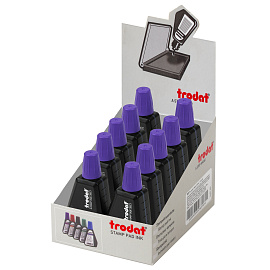 Краска штемпельная TRODAT, фиолетовая, 28 мл, на водной основе, 7011ф фото Краска штемпельная TRODAT, фиолетовая, 28 мл, на водной основе, 7011ф