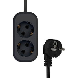 Удлинитель PROGIX US2GXB3 2р/3м черный, 3х0,75мм, 10А/2200Вт