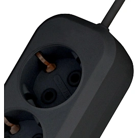 Удлинитель PROGIX US3GXB5 3 розетки 5 м с заземлением чёрный