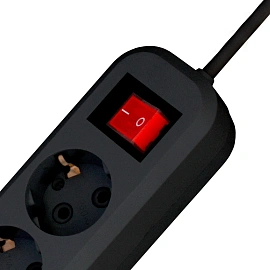 Сетевой фильтр PROGIX SF4PB2 4р/2м черный, 3х0,75мм, 10А/2000Вт