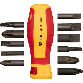Набор отвёрток диэлектрических TOPFORT (13 штук, 2100571)
