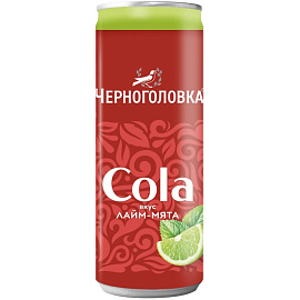 Лимонад газированный Черноголовка Кола лайм-мята 0.33 л