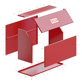 Ящик для песка металлический напольный закрытый (125x50x80 см)