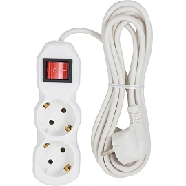 Сетевой фильтр BigTech ST210-3-W на 2 розетки 3 метра