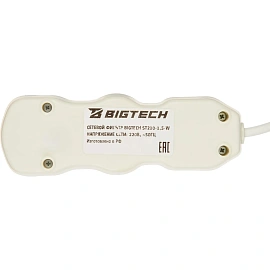 Сетевой фильтр BigTech ST210-3-W на 2 розетки 3 метра