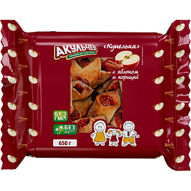 Печенье сдобное Акульчев Купелька с яблоком и корицей 650 г