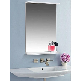 Зеркало Бора-бора 50 с полкой (белый, 500х765 мм)