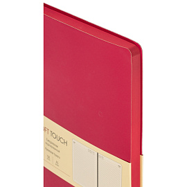 Ежедневник недатированный Listoff искусственная кожа Soft Touch А5 136 листов розовый (розовый обрез)