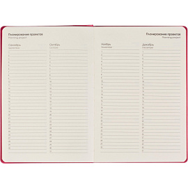 Ежедневник недатированный Listoff искусственная кожа Soft Touch А5 136 листов розовый (розовый обрез)