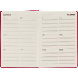 Ежедневник недатированный Listoff искусственная кожа Soft Touch А5 136 листов розовый (розовый обрез)