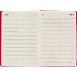 Ежедневник недатированный Listoff искусственная кожа Soft Touch А5 136 листов розовый (розовый обрез)