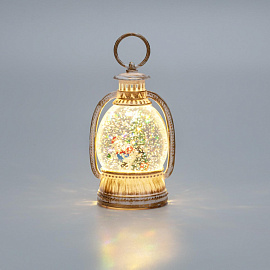 Светильник декоративный Фонарик с эфф снегопада подсветкой,501-183