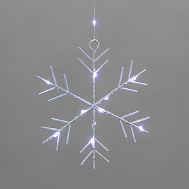 Гирлянда Светодиодная занавес из росы Снежинки БЕЛЫЙ USB+пульт,315-845