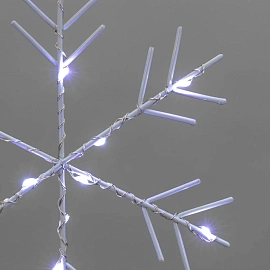 Гирлянда Светодиодная занавес из росы Снежинки БЕЛЫЙ USB+пульт,315-845