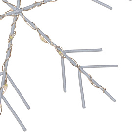 Гирлянда Светодиодная занавес из росы Снежинки БЕЛЫЙ USB+пульт,315-845