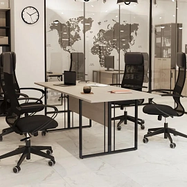 Стол для переговоров K-Loft Director на металлокаркасе (дуб скандинавский, 2200х900х752 мм) фото Стол для переговоров K-Loft Director на металлокаркасе (дуб скандинавский, 2200х900х752 мм)