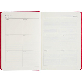 Ежедневник недатированный Bruno Visconti Classic искусственная кожа А5+ 128 листов красный, 3-689/04