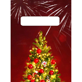 Пакет подарочный пластиковый Елочное сияние 45х38 НГ(50шт/уп) арт.н00267780