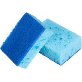 Губка для посуды Luscan поролон 10x7 см с абразивным слоем (5 штук в упаковке)