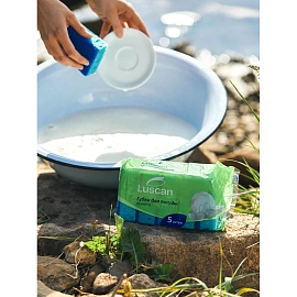 Губка для посуды Luscan поролон 10x7 см с абразивным слоем (5 штук в упаковке)